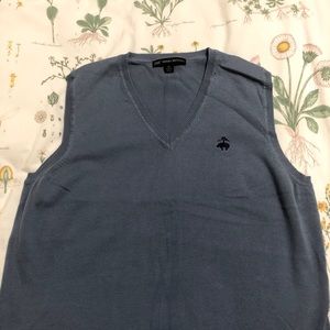 Brooks Brothers "346" Blue V-Neck Sweater Vest